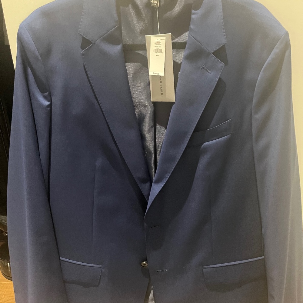Slim Italian Wool Suit Jacket